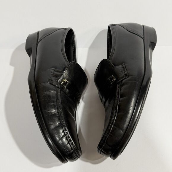 Bostonian Men\'s Prescott Slip-on Black Leather Loafers size 10 D main image 5